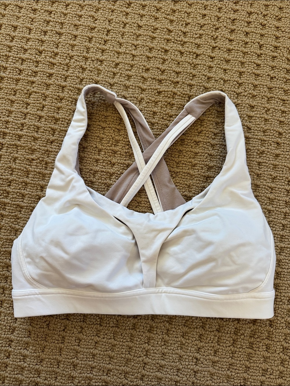 Lululemon Stash It All Bra, White, Size 8